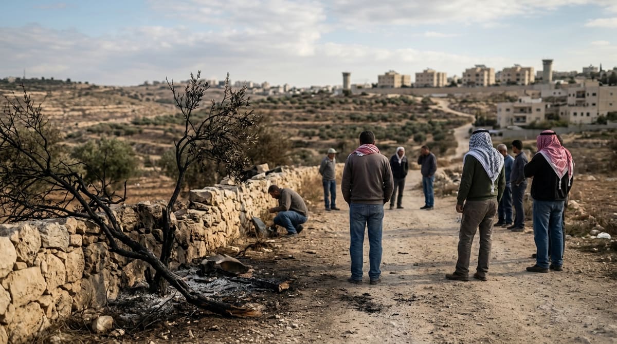 הצתות וכתובות נאצה ליד רמאללה: זעם בכפרים על כוחות הביטחון